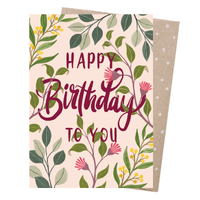 Greeting Card - Birthday Blossoms