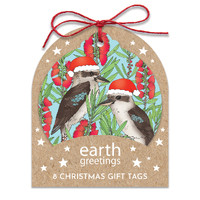 Christmas Gift Tags (Set of 8) - Jolly Kookaburras 