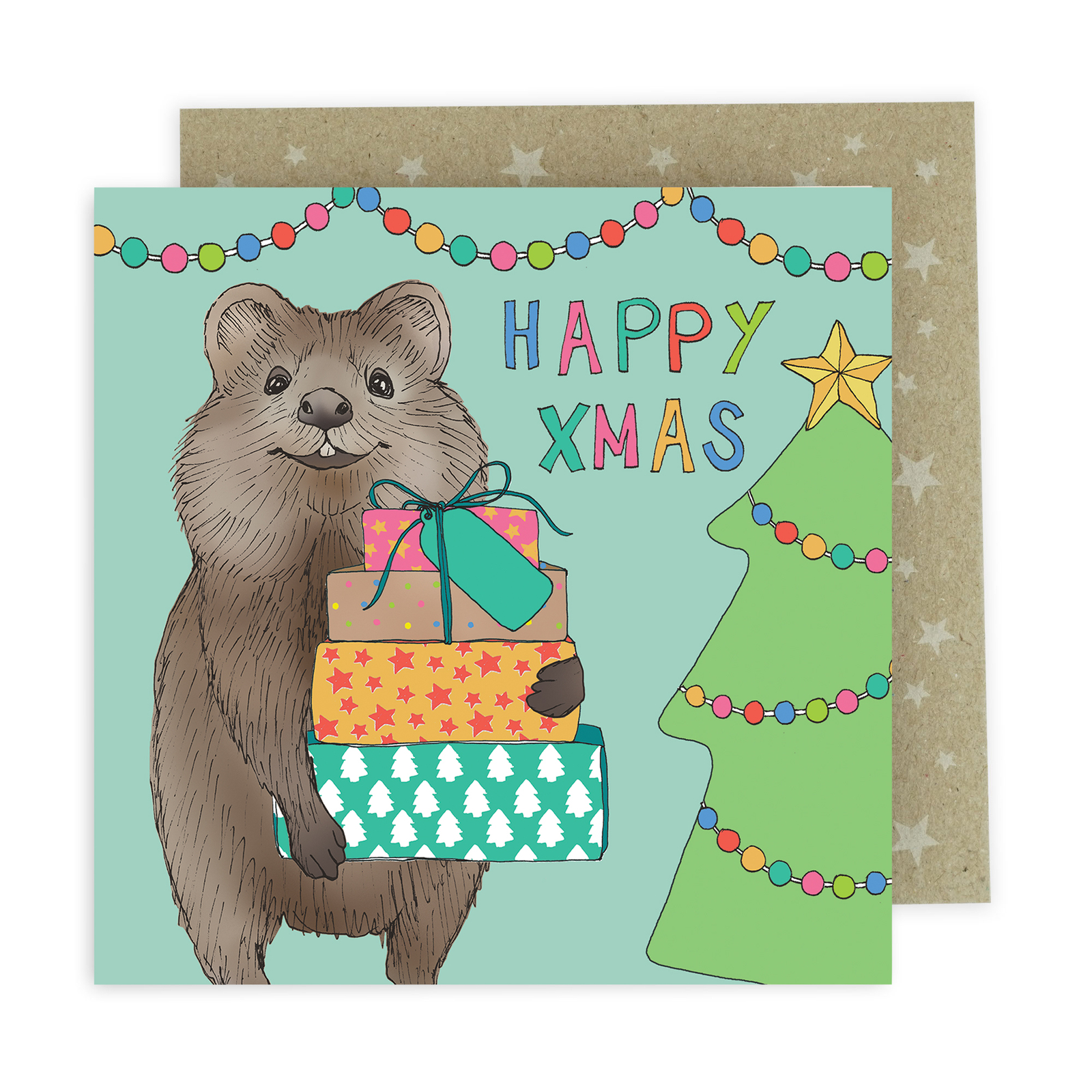 Boxed Christmas Cards (Square) - Happy Quokka 