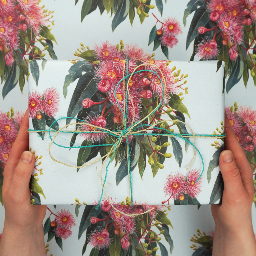 Folded Wrapping Paper - Summer Gumflowers