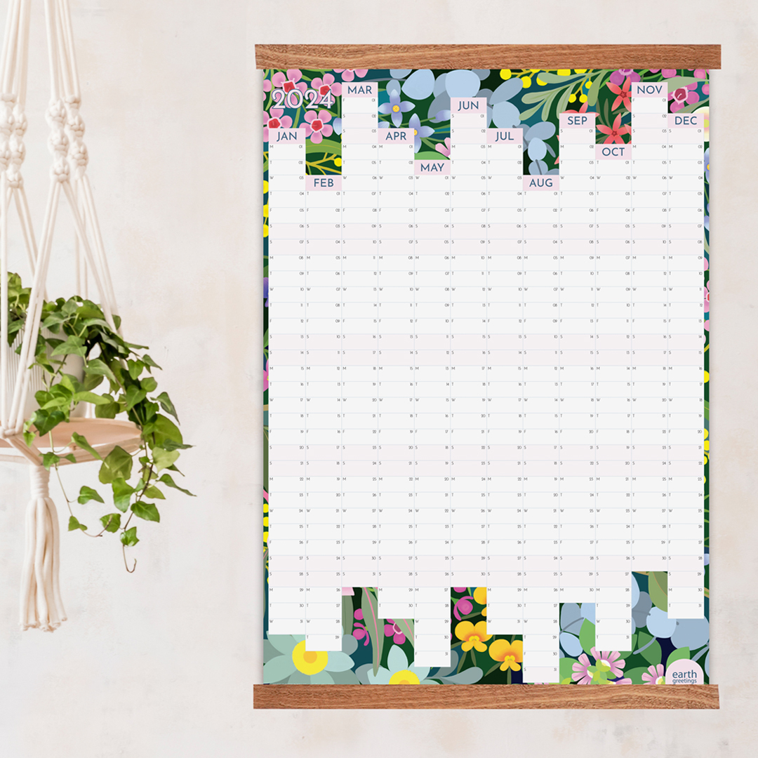 2024 Claire Ishino Wall Planner + Hanging Frame Bundle