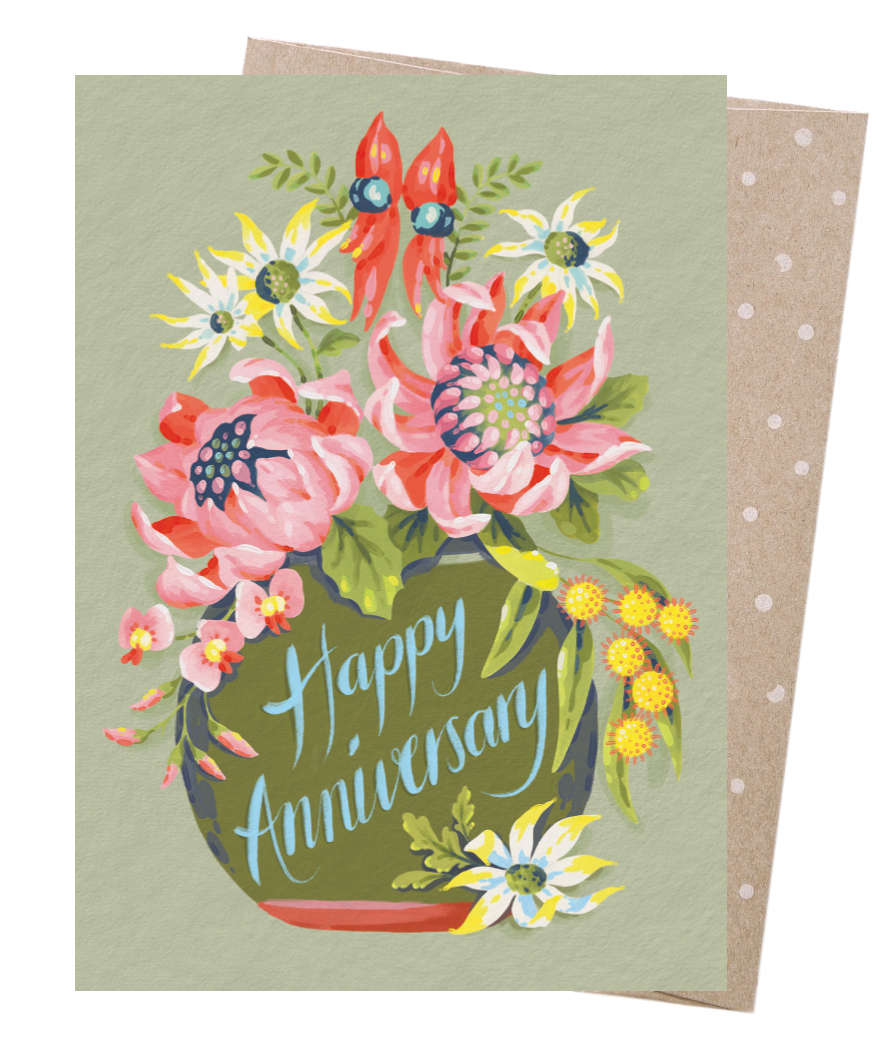 Greeting Card - Anniversary Vase