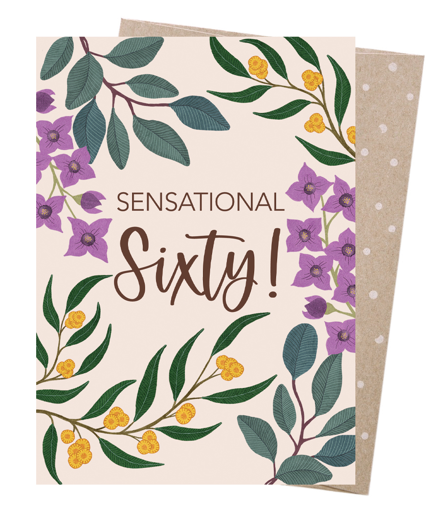 Greeting Card - 60th Birthday Botanicals