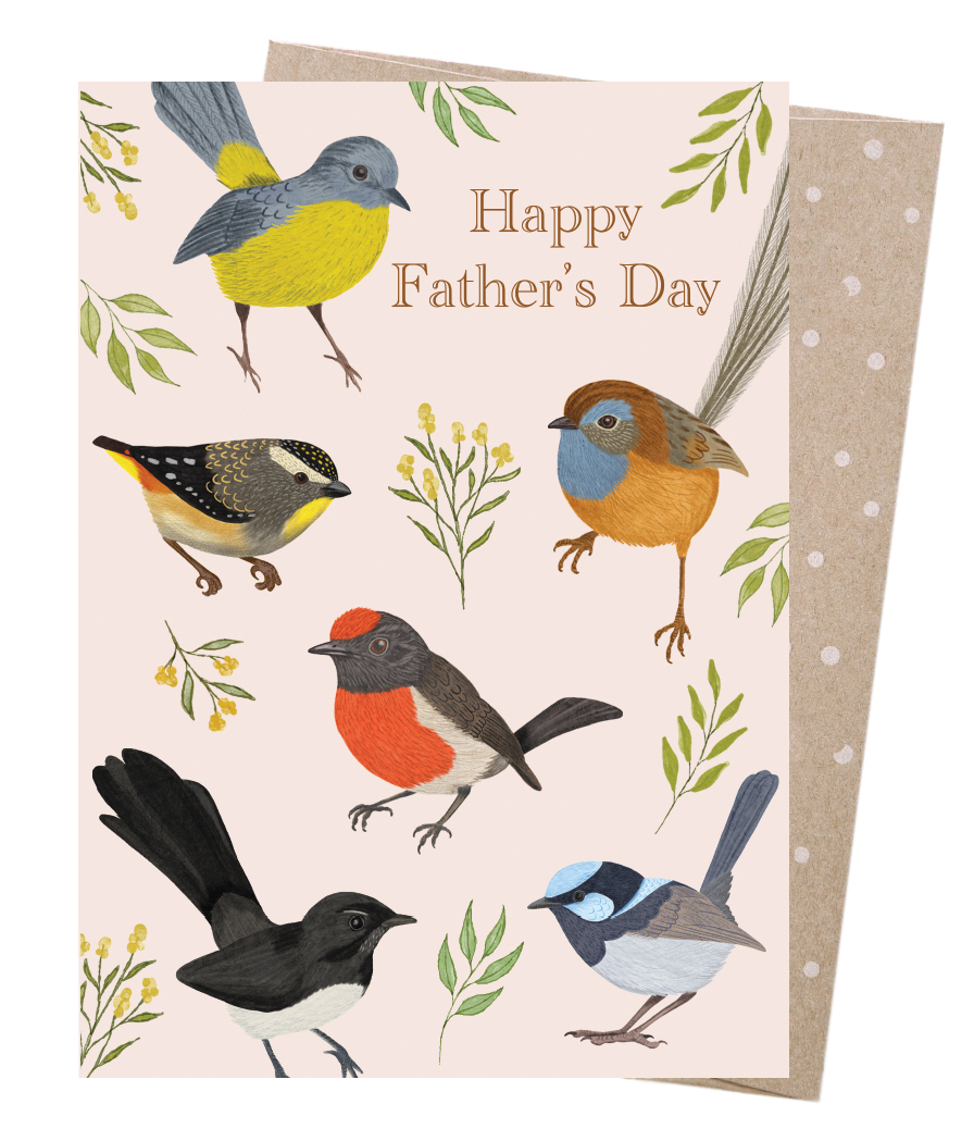 Greeting Card - Father's Day - Little Birdies