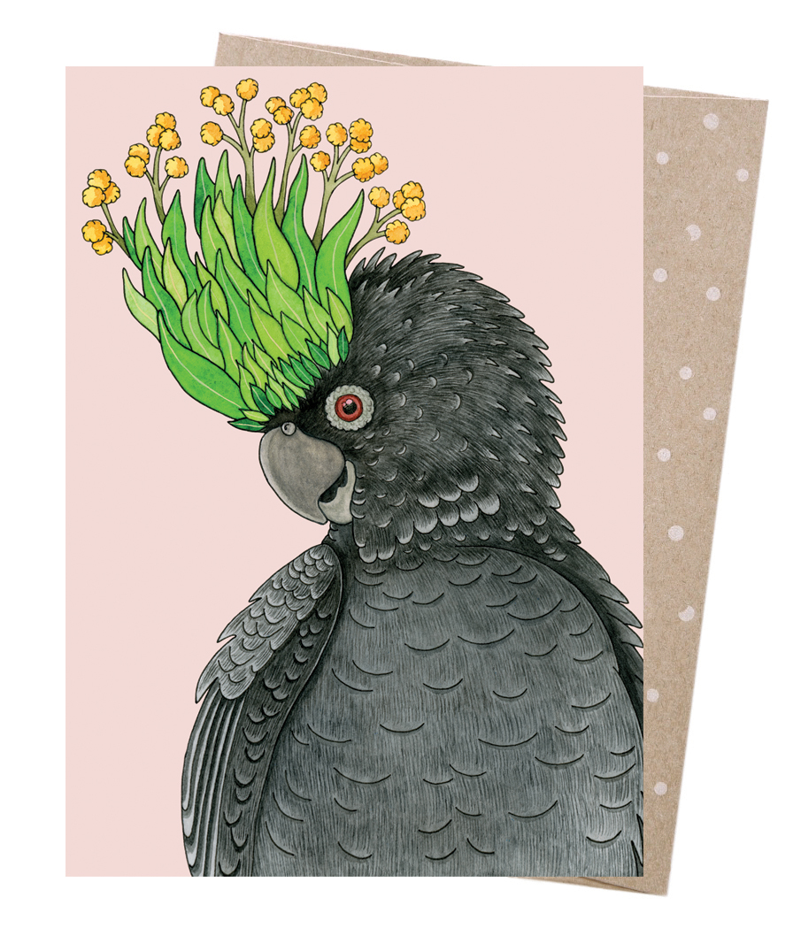 Greeting Card - Wattle Crowned Cocky