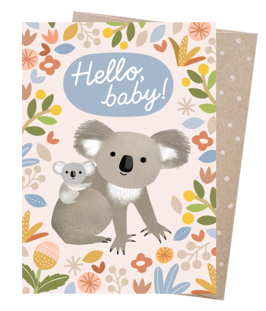 Greeting Card - Bouncing Baby Koala