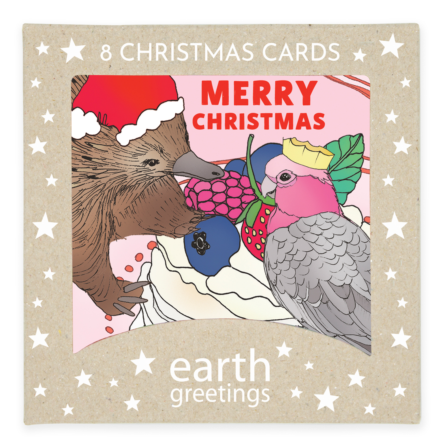 Boxed Christmas Cards (Square) - Christmas Dessert