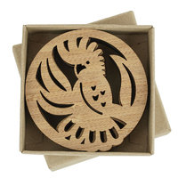 Bamboo Coasters - Black Cockatoo