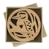 Bamboo Coasters - Kookaburra Cackle
