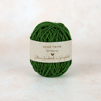 Fair Trade Handspun Hemp Twine - Garden Green 50m