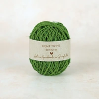 Fair Trade Handspun Hemp Twine - Garden Green 50m
