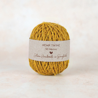 Fair Trade Handspun Hemp Twine - Sunshine Yellow 50m