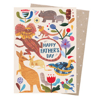 Greeting Card - Father's Day Menagerie