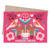 Greeting Card - Lovebirds Forever