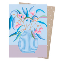 Greeting Card - Blue Gum Vase