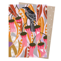Greeting Card - Wattlebird & Eucalyptus