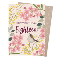 Greeting Card - 18th Birthday Botanicals