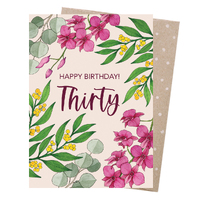 Greeting Card - 30th Birthday Botanicals