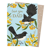 Greeting Card - Dad's Wagtails