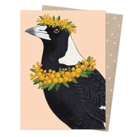  Greeting Card - Magpie Wreath