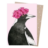 Greeting Card - Orchid Crowned Magpie