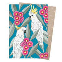 Greeting Card - Silver Gum Cockatoos