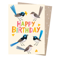 Greeting Card - Fairy Wren Birthday