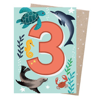 Greeting Card - Age 3 - Under The Sea