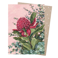 Greeting Card - Pink Waratah 