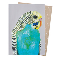 Greeting Card - Bessie Budgie