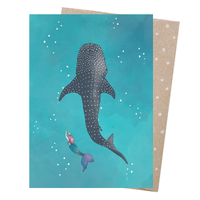 Greeting Card - Whaleshark & Mermaid