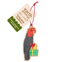 Wooden Christmas Decoration - Gang-gang Cockatoo