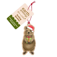 Wooden Christmas Decoration - Smiling Quokka