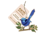 Wooden Decoration - Splendid Fairy Wren