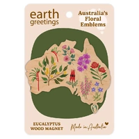 Wooden Magnet - Australia's Floral Emblems