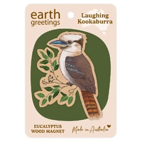 Wooden Magnet - Laughing Kookaburra