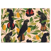 Folded Wrapping Paper - Cockatoos & Banksias