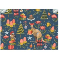 Folded Christmas Wrapping Paper - Christmas Creatures