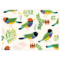 Folded Wrapping Paper - Desert Finches 