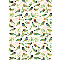 Flat Wrapping Paper - Desert Finches 