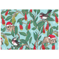 Folded Christmas Wrapping Paper - Festive Forest