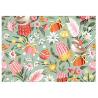 Folded Christmas Wrapping Paper - Festive Wrens 