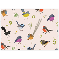 Folded Wrapping Paper - Little Birdies 