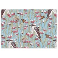 Folded Wrapping Paper - Silver Princess Kookaburra