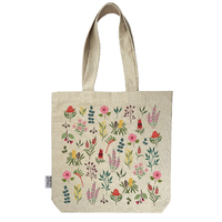 Tote Bag With Pocket - Australian Wildflowers