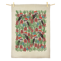 Christmas Tea Towel - Jolly Kookaburras