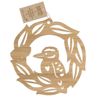 Bamboo Christmas Wreath - Kookaburra