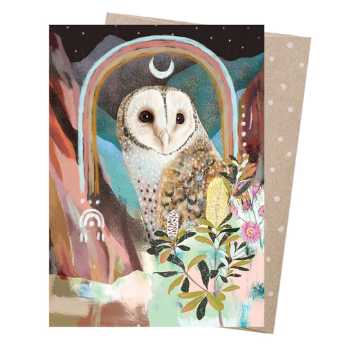 Greeting Card - Masked Owl 