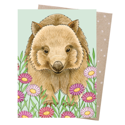 Greeting Card - Spring Wombat