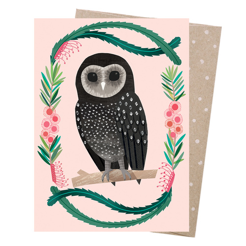 Greeting Card - Sooty Owl 